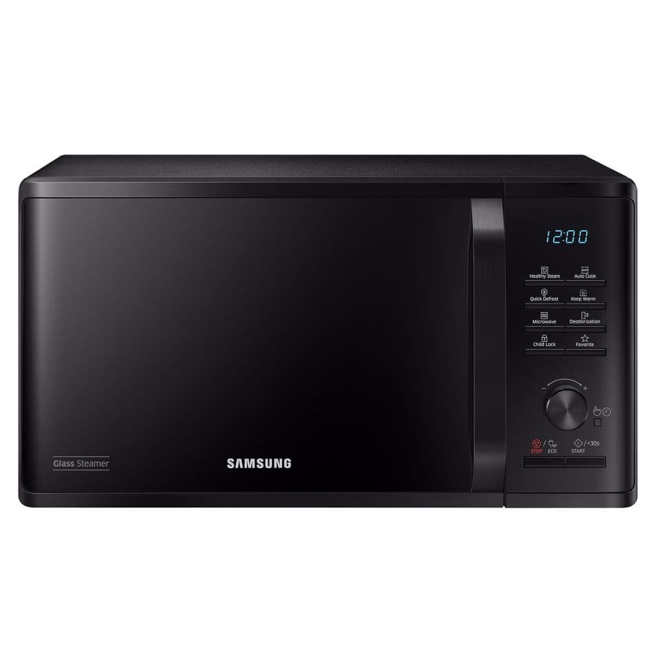 מיקרוגל Samsung MS23K3555EK 23 ליטר עם אידוי בריא וציפוי קרמי צבע שחור | יבואן רשמי