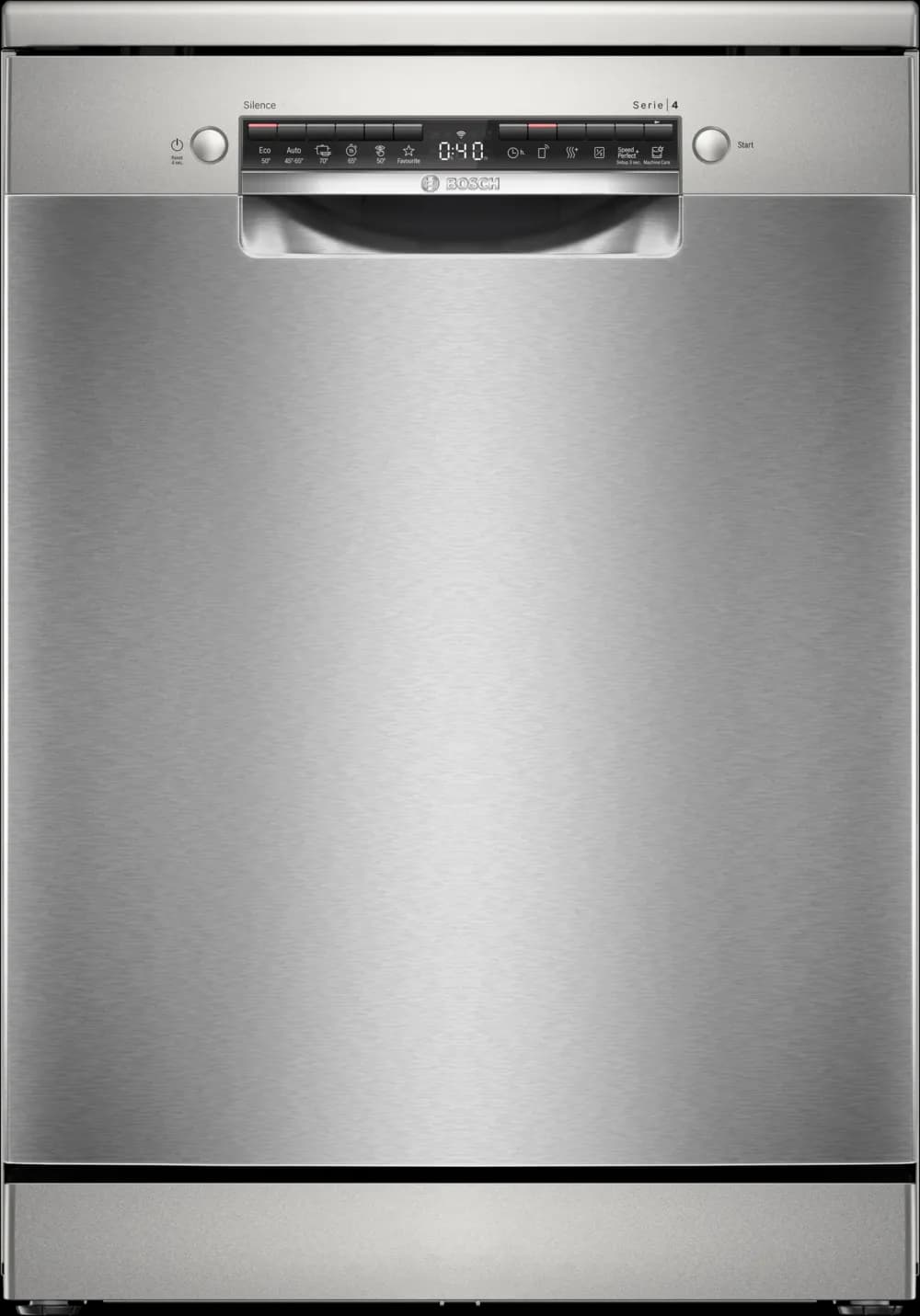 מדיח כלים רחב 60 ס״מ Bosch SMS4HTI03E Serie 4 נירוסטה - 13 מערכות כלים | יבואן רשמי
