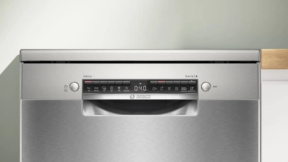 מדיח כלים רחב 60 ס״מ Bosch SMS4HTI03E Serie 4 נירוסטה - 13 מערכות כלים | יבואן רשמי