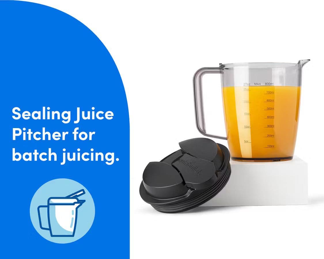 מסחטת מיץ ביתית עוצמתית NutriBullet Juicer | 1000W | פתח הזנה גדול | יבואן רשמי-משלוח מהיר