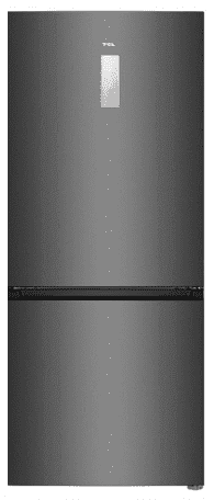 מקרר 2 דלתות ‏מקפיא ‏תחתון TCL P540BF טי סי אל, מקפיא תחתון, 417 ליטר, נירוסטה מושחרת