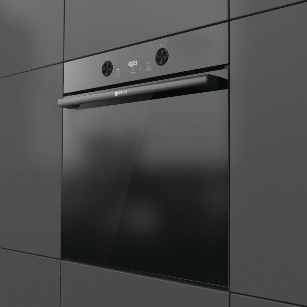 תנור בילד אין Gorenje BPS6737E04DBG פירוליטי, זכוכית שחורה, 60 ס"מ, 77 ליטר | יבואן רשמי
