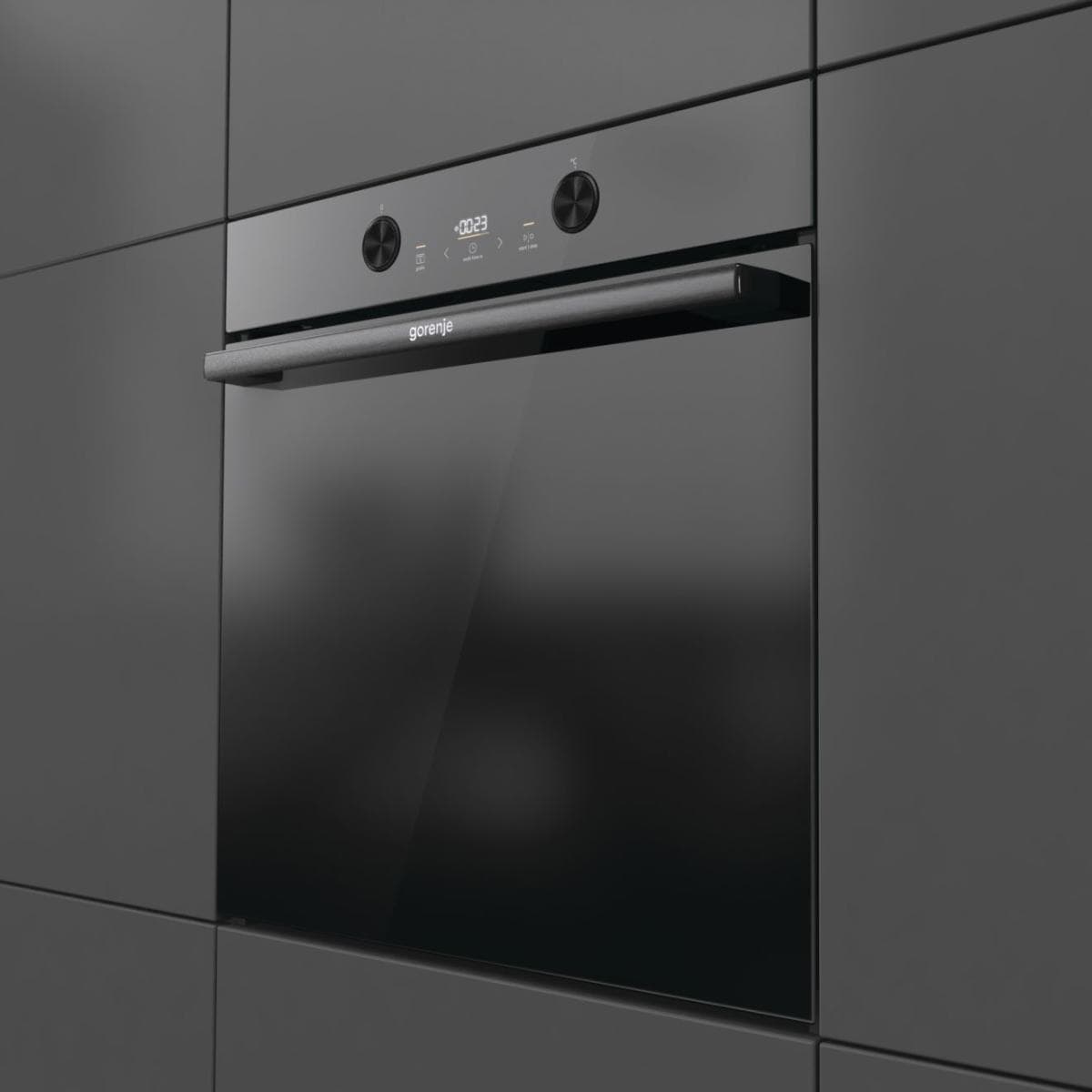 תנור בילד אין Gorenje BPS6737E04DBG פירוליטי, זכוכית שחורה, 60 ס"מ, 77 ליטר