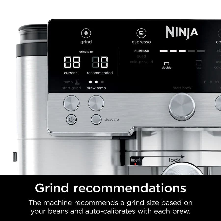 Ninja LUXE CAFE ES601EU – מכונת אספרסו חצי אוטומטית עם מטחנה חכמה, קולד ברו ו-Barista Assist | יבואן רשמי-משלוח מהיר