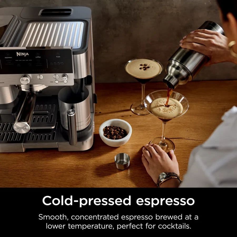 Ninja LUXE CAFE ES601EU – מכונת אספרסו חצי אוטומטית עם מטחנה חכמה, קולד ברו ו-Barista Assist | יבואן רשמי-משלוח מהיר