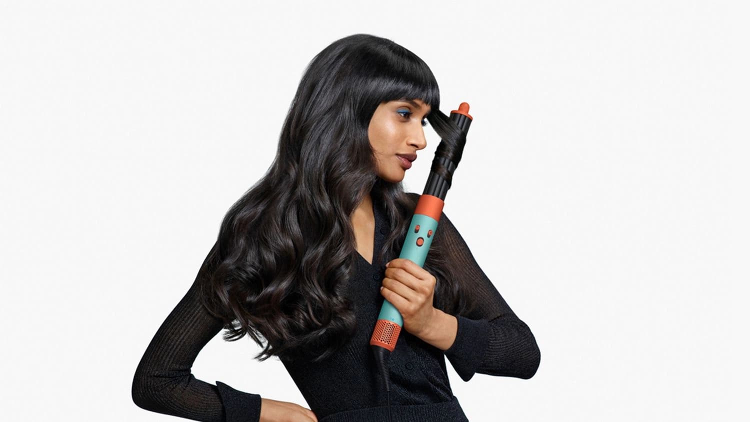 Dyson Airwrap i.d HS08 Coily+‎Curly - מעצב שיער חכם בצבע טורקיז-טופז - יבואן רשמי