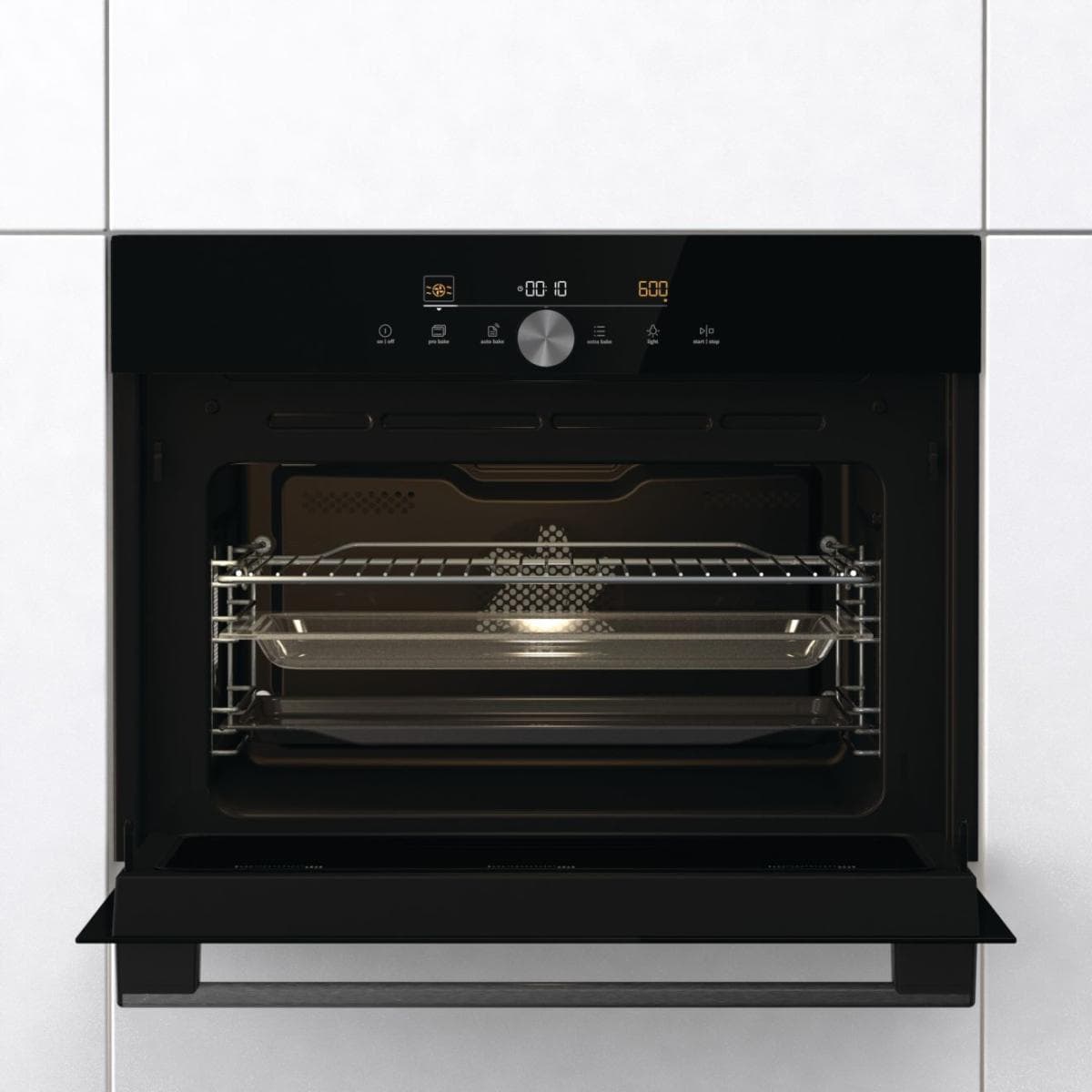 תנור משולב מיקרוגל Gorenje BCM4547DG גובה 45 ס"מ-גימור שחור