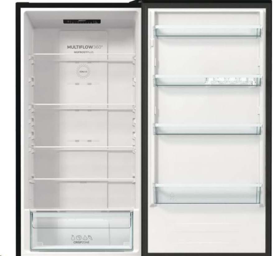 מקרר 2 דלתות Gorenje NRK6202EB מקפיא תחתון, 331 ליטר-גימור שחור