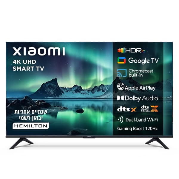 Xiaomi TV A 50 2026 L50MB-AME – טלוויזיה חכמה 50״ 4K Google TV | יבואן רשמי משלוח מהיר