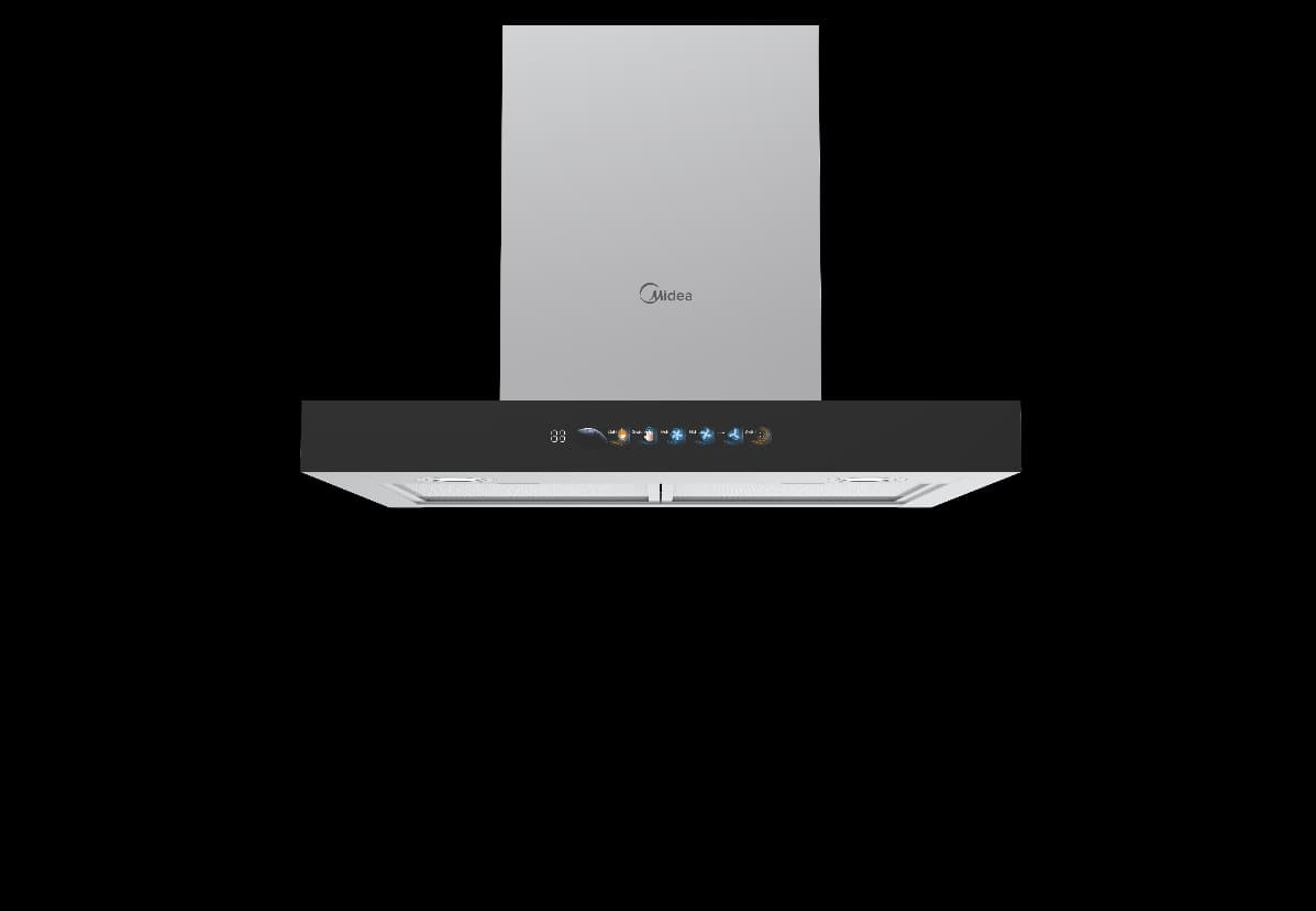 קולט אדים Midea MH60M77ET23MW-IL – נירוסטה 60 ס״מ, עוצמת יניקה 800 מק״ש | יבואן רשמי
