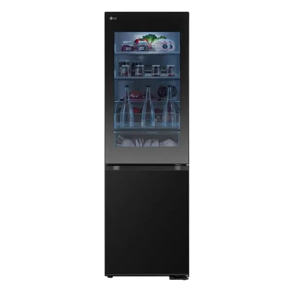 מקרר 2 דלתות LG R-2B394BINS מקפיא תחתון, 349 ליטר-נירוסטה מושחרת - יבואן רשמי
