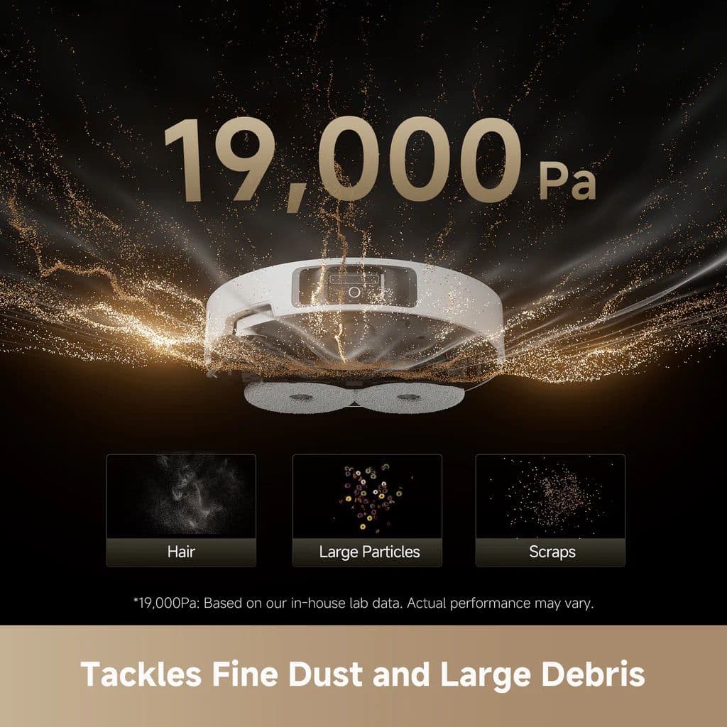 שואב רובוטי Dreame L40s Pro Ultra – שאיבה 19,000Pa, שטיפה חמה 75°C ותחנת עגינה חכמה | יבואן רשמי-משלוח מהיר