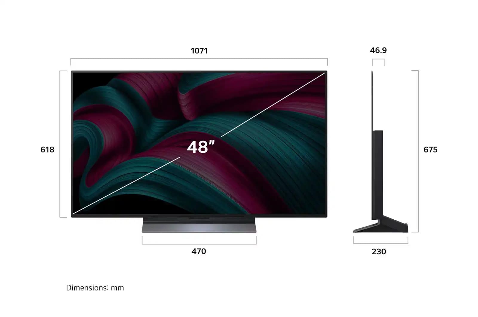 טלוויזיה חכמה LG OLED48C56LA – מסך 48 אינץ׳ OLED evo 4K עם α9 AI Gen8 | יבואן רשמי
