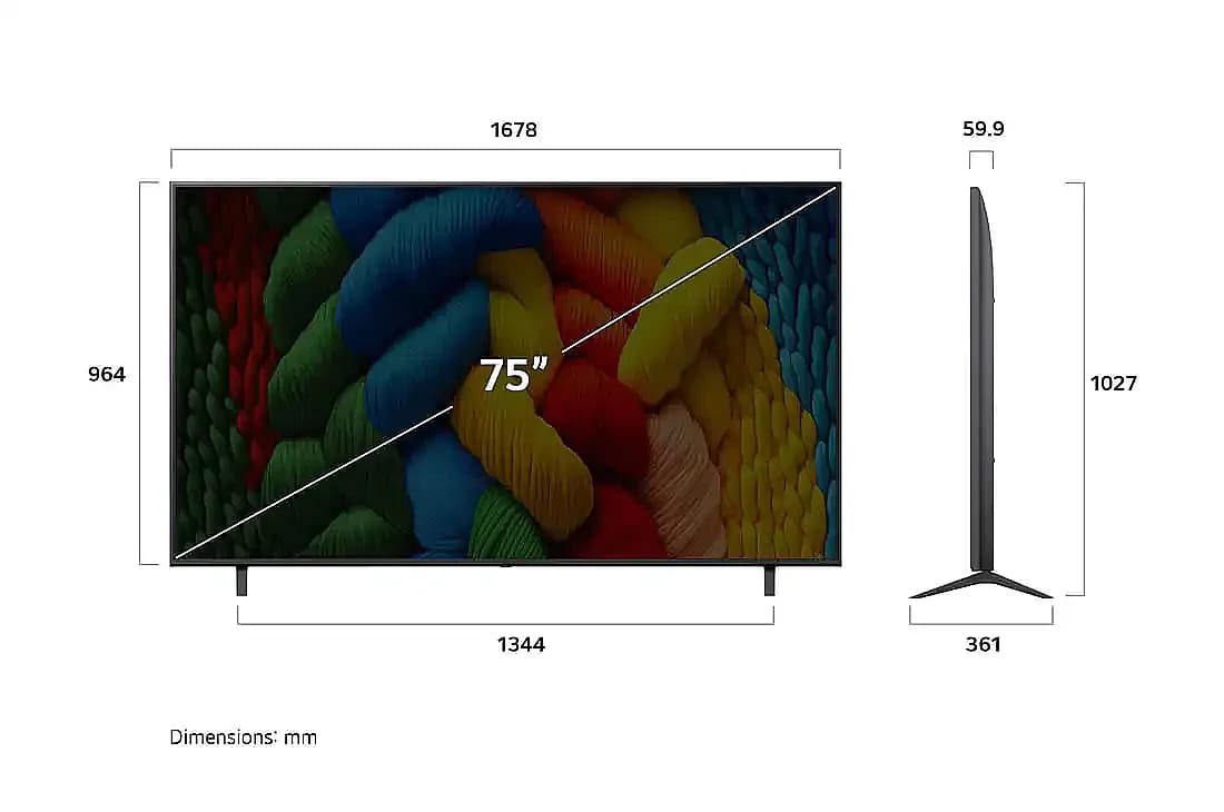 LG 86NANO80A6A – טלוויזיה חכמה 86 אינץ' NanoCell 4K AI 2025 | יבואן רשמי
