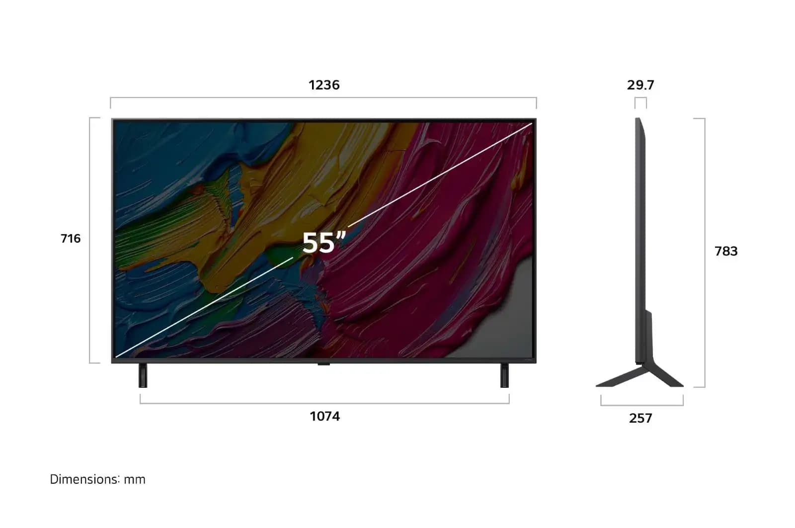 LG 55QNED80A6A – טלוויזיה חכמה 55 אינץ' QNED AI 4K 2025 | יבואן רשמי