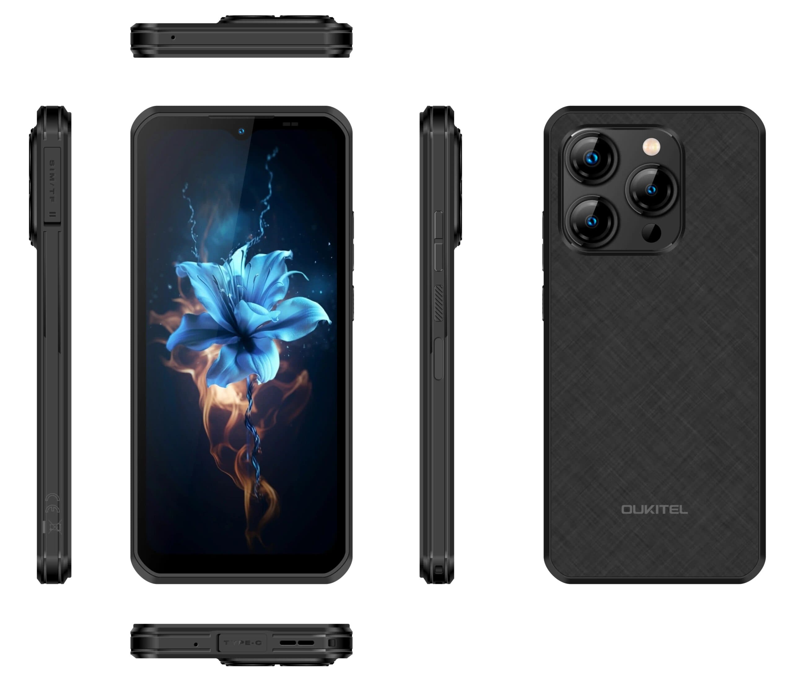 טלפון סלולרי Oukitel WP52 256GB 4GB RAM משוריין עם סוללה חזקה 6500mAh | יבואן רשמי