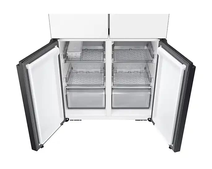 מקרר 4 דלתות  648 ליטר Samsung דגם RM70F63REWML מבית סמסונג בגימור Bespoke לבן | יבואן רשמי