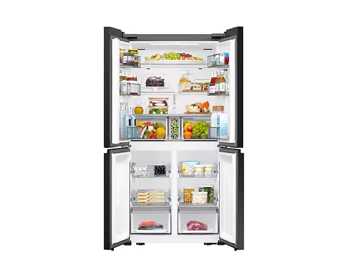 מקרר 4 דלתות Samsung RM70F63REB – Bespoke חכם 648 ליטר | יבואן רשמי