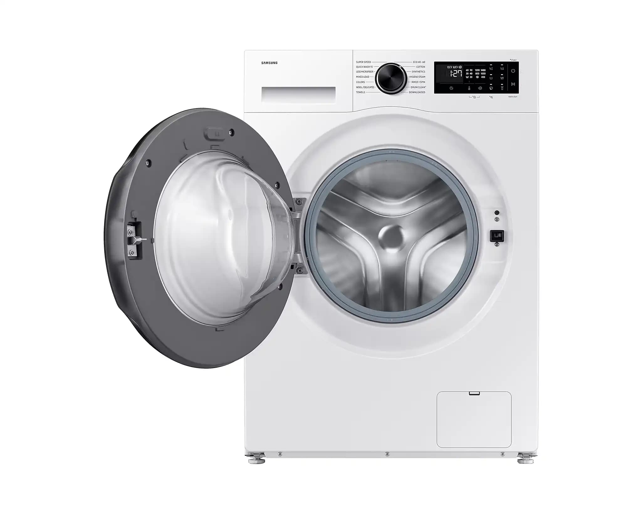 SAMSUNG WW90DG5U35AEKJ סמסונג - מכונת כביסה 9 ק"ג עם פתח קדמי בצבע שחור | יבואן רשמי