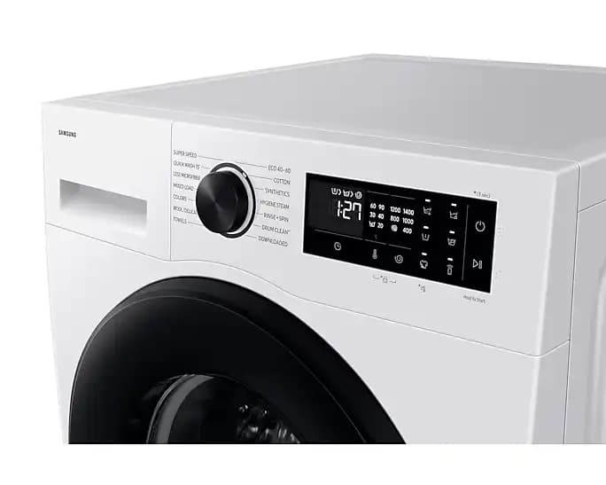 SAMSUNG WW90DG5U35AEKJ סמסונג - מכונת כביסה 9 ק"ג עם פתח קדמי בצבע שחור | יבואן רשמי