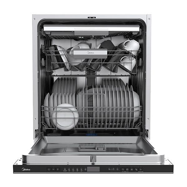 מדיח כלים אינטגרלי מלא 60 ס"מ Midea דגם WQP12-W7703M מידאה 14 מערכות כלים - יבואן רשמי | משלוח מהיר
