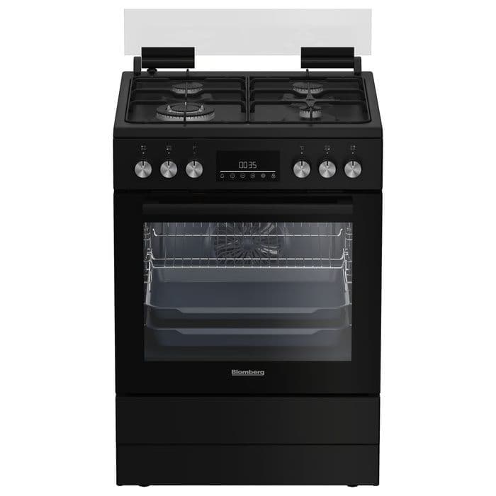 תנור משולב כיריים גז Blomberg HGN9335Z שחור 65 ליטר עם טורבו אקטיבי ומבערי SABAF בלומברג - יבואן רשמי