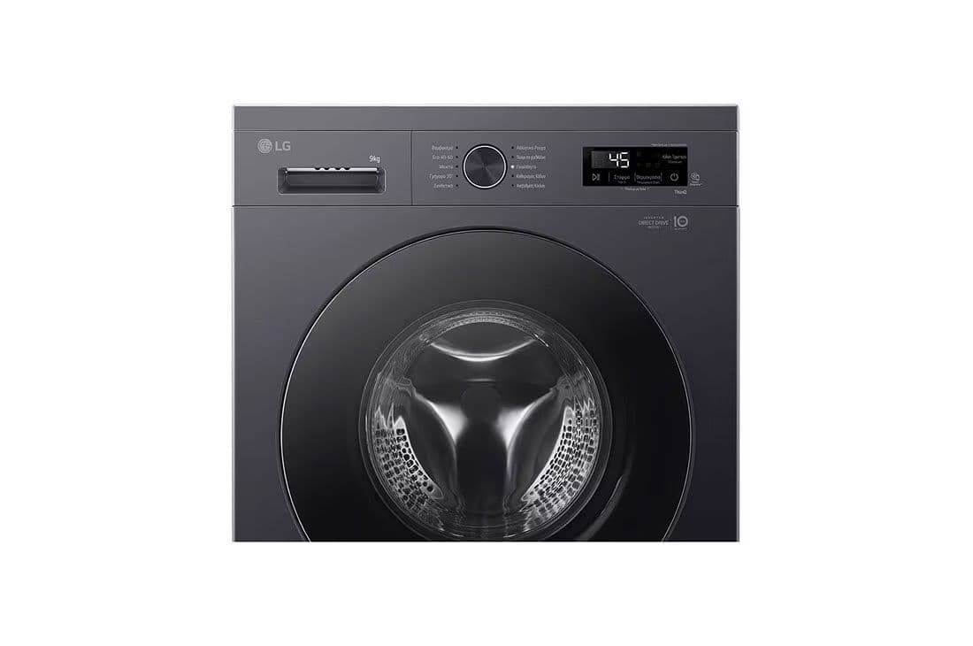 מכונת כביסה 9 ק״ג LG F4X1009NMB – הנעה ישירה, קיטור ו-1400 סל"ד