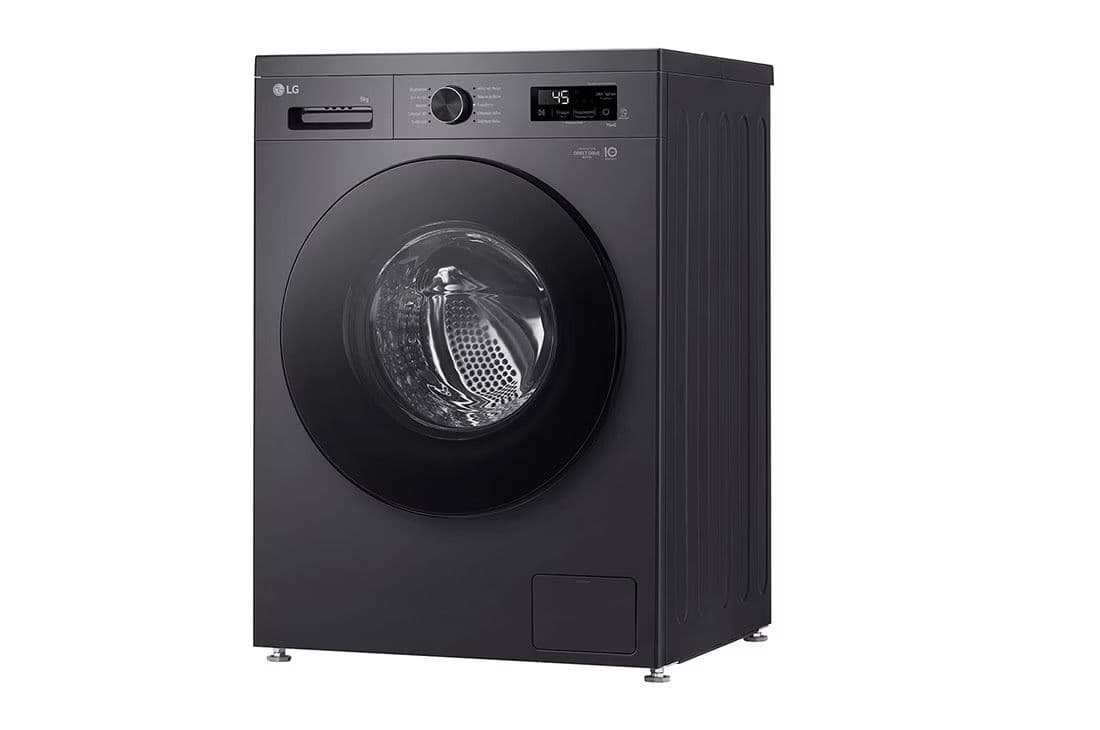 מכונת כביסה 9 ק״ג LG F4X1009NMB – הנעה ישירה, קיטור ו-1400 סל"ד