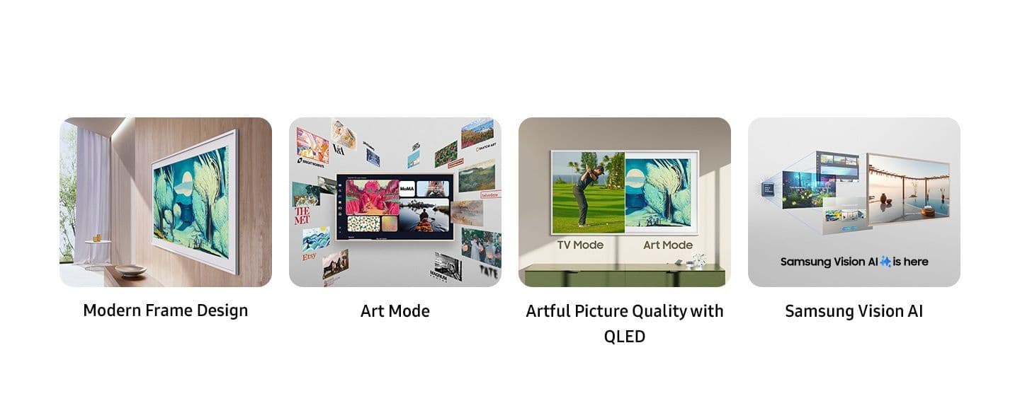 טלוויזיה Samsung The Frame QE65LS03F – מסך 65 אינץ׳ QLED 4K מט בעיצוב גלריה | יבואן רשמי