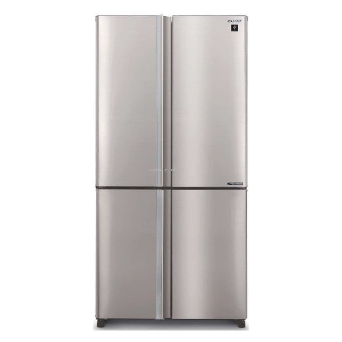 מקרר 4 דלתות מקפיא תחתון Sharp SJ-9170SL שארפ 607 ליטר אינוורטר נירוסטה עם פיקוד שבת - יבואן רשמי