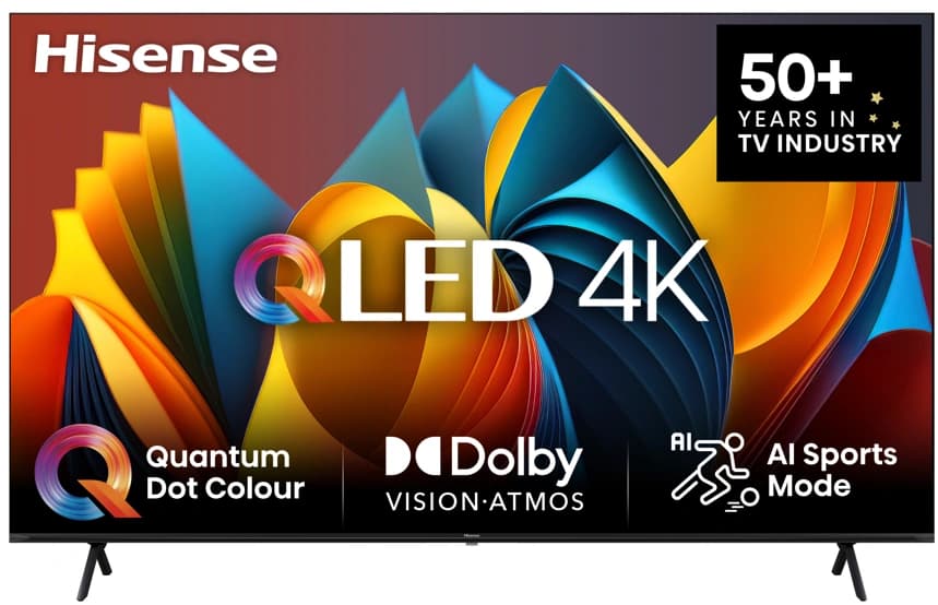 Hisense 43E79NQ טלוויזיה חכמה 43 אינץ' QLED 4K - שלוש שנים אחריות ע"י היבואן הרשמי