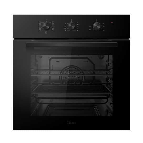 תנור אפייה בנוי בילד-אין מידאה MIDEA 65DME30004BK ברוחב 60 ס"מ | זכוכית שחורה טורבו 8 תכניות | יבואן רשמי