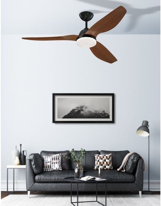 מאוורר תקרה WESTINGHOUSE Magnolia 52" CCT וסטינגהאוס שחור עם מנוע DC שקט, תאורה ושלט לשעון שבת יבואן רשמי