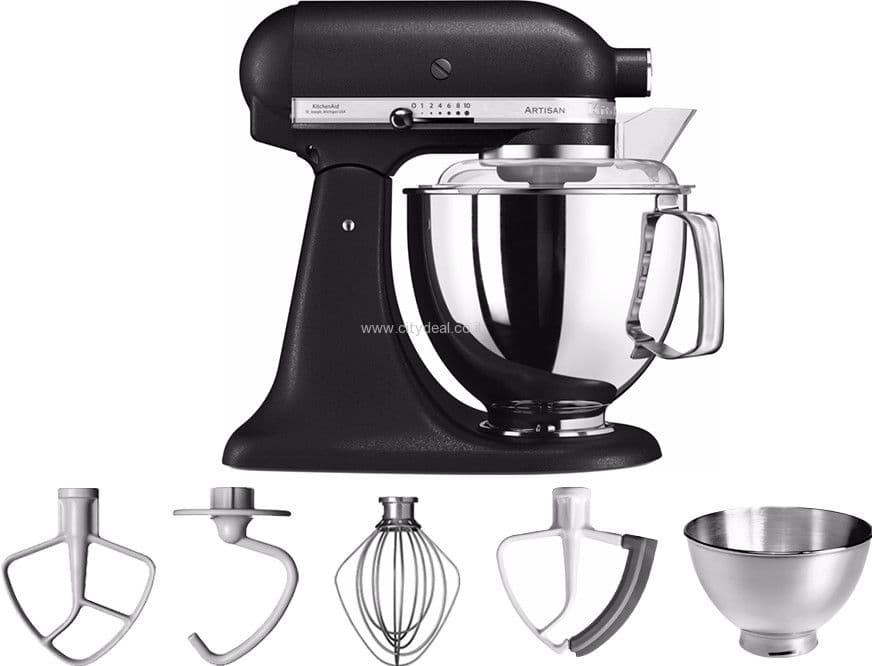 מיקסר KitchenAid Artisan 5KSM175EOB שחור עם 2 קערות | יבואן רשמי