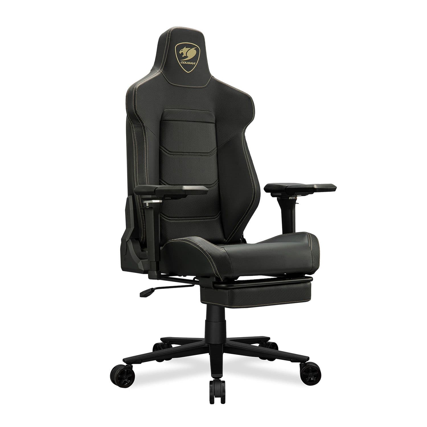 כיסא גיימינג COUGAR ARMOR EVO M GOLD עם הדום רגליים - יבואן רשמי