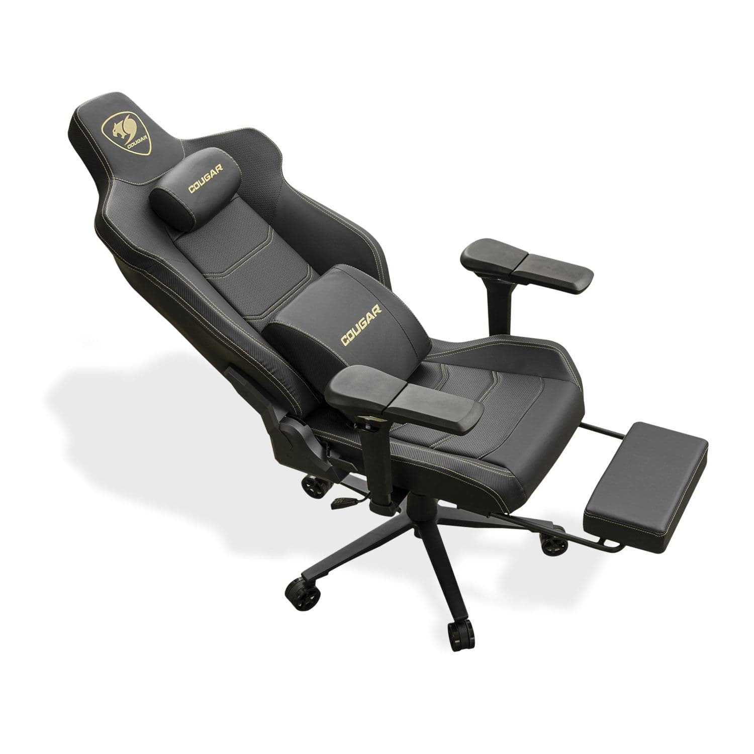 כיסא גיימינג COUGAR ARMOR EVO M GOLD עם הדום רגליים - יבואן רשמי