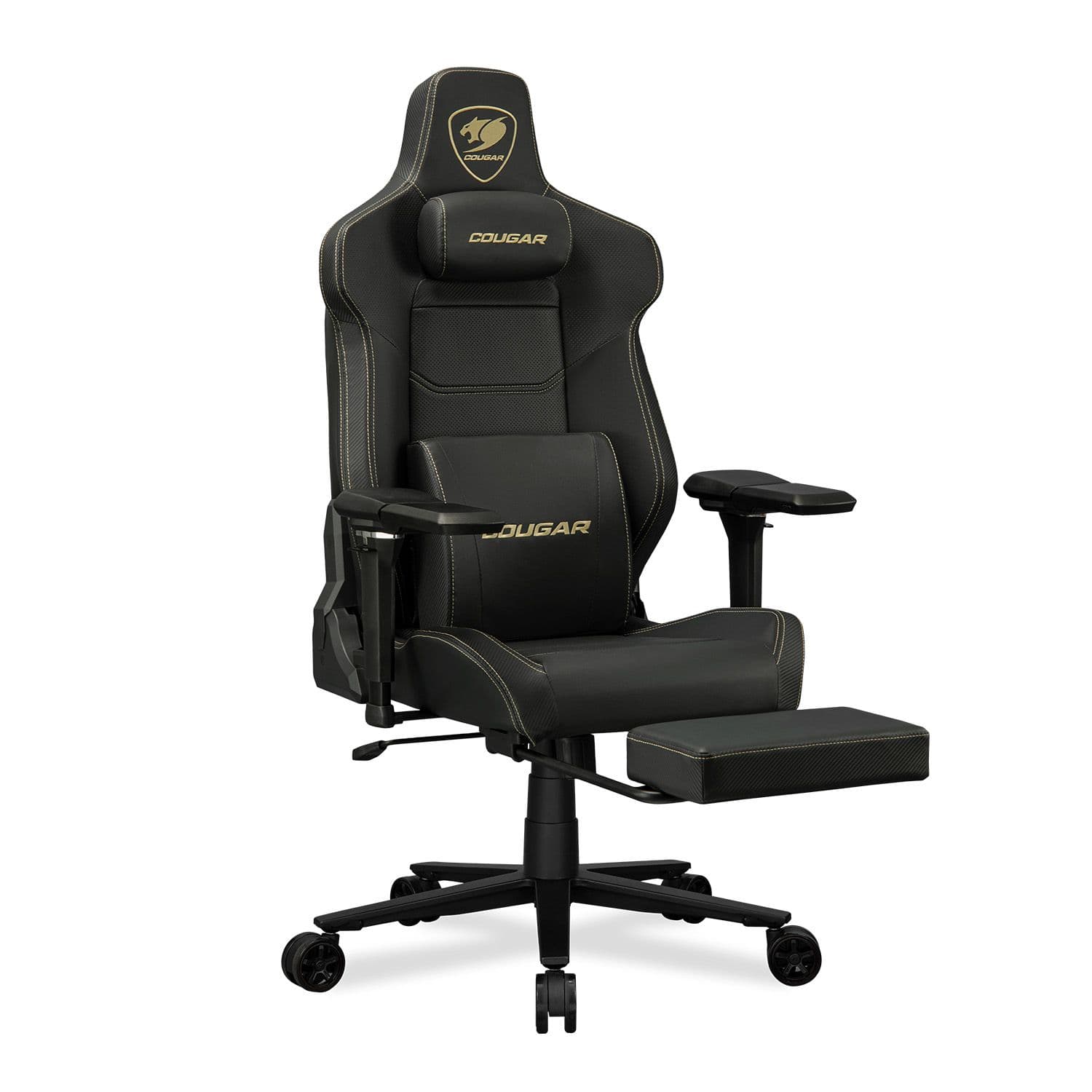 כיסא גיימינג COUGAR ARMOR EVO M GOLD עם הדום רגליים - יבואן רשמי