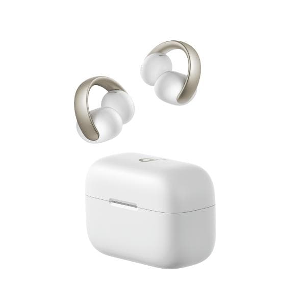soundcore AeroClip - אוזניות Open Ear Clip-On לבן עם 4 מיקרופוני AI | יבואן רשמי