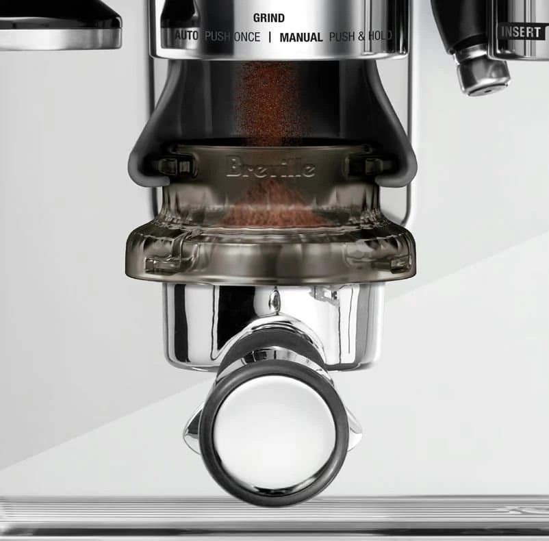 (Breville Barista Express BES875(BTR - מכונת אספרסו עם מטחנה מובנית, 18 דרגות טחינה, בקרת טמפרטורה מדויקת ולחץ חליטה מקצועי 15 בר | יבואן רשמי | משלוח מהיר
