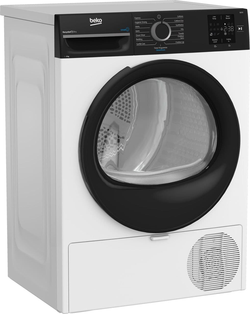 מייבש כביסה 8 ק"ג בקו Beko BM3T482W | ‏Heat-Pump קונדנסור וטיפול בקיטור - יבואן רשמי | משלוח מהיר