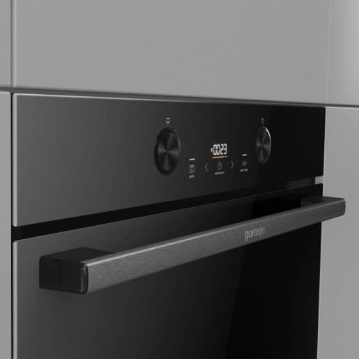 תנור בנוי Gorenje גורניה דגם BOS6737E05DBG נפח 77 ליטר עם תוכנית פיצה 300°C ודלת קרה | משלוח מהיר