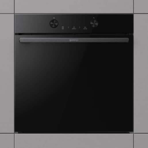 תנור בנוי Gorenje גורניה דגם BOS6737E05DBG נפח 77 ליטר עם תוכנית פיצה 300°C ודלת קרה | משלוח מהיר