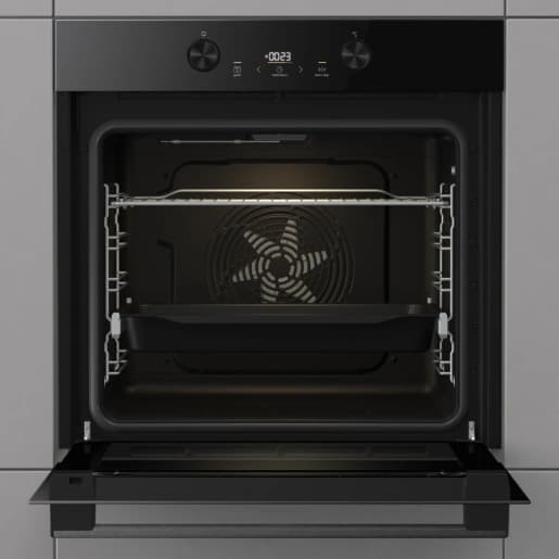 תנור בנוי Gorenje גורניה דגם BOS6737E05DBG נפח 77 ליטר עם תוכנית פיצה 300°C ודלת קרה | משלוח מהיר