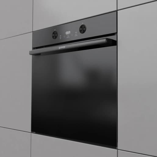 תנור בנוי Gorenje גורניה דגם BOS6737E05DBG נפח 77 ליטר עם תוכנית פיצה 300°C ודלת קרה | משלוח מהיר