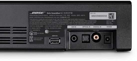מקרן קול Bose Solo Soundbar Series II Bluetooth בצבע שחור, שמע קולנועי עשיר - יבואן רשמי | משלוח מהיר