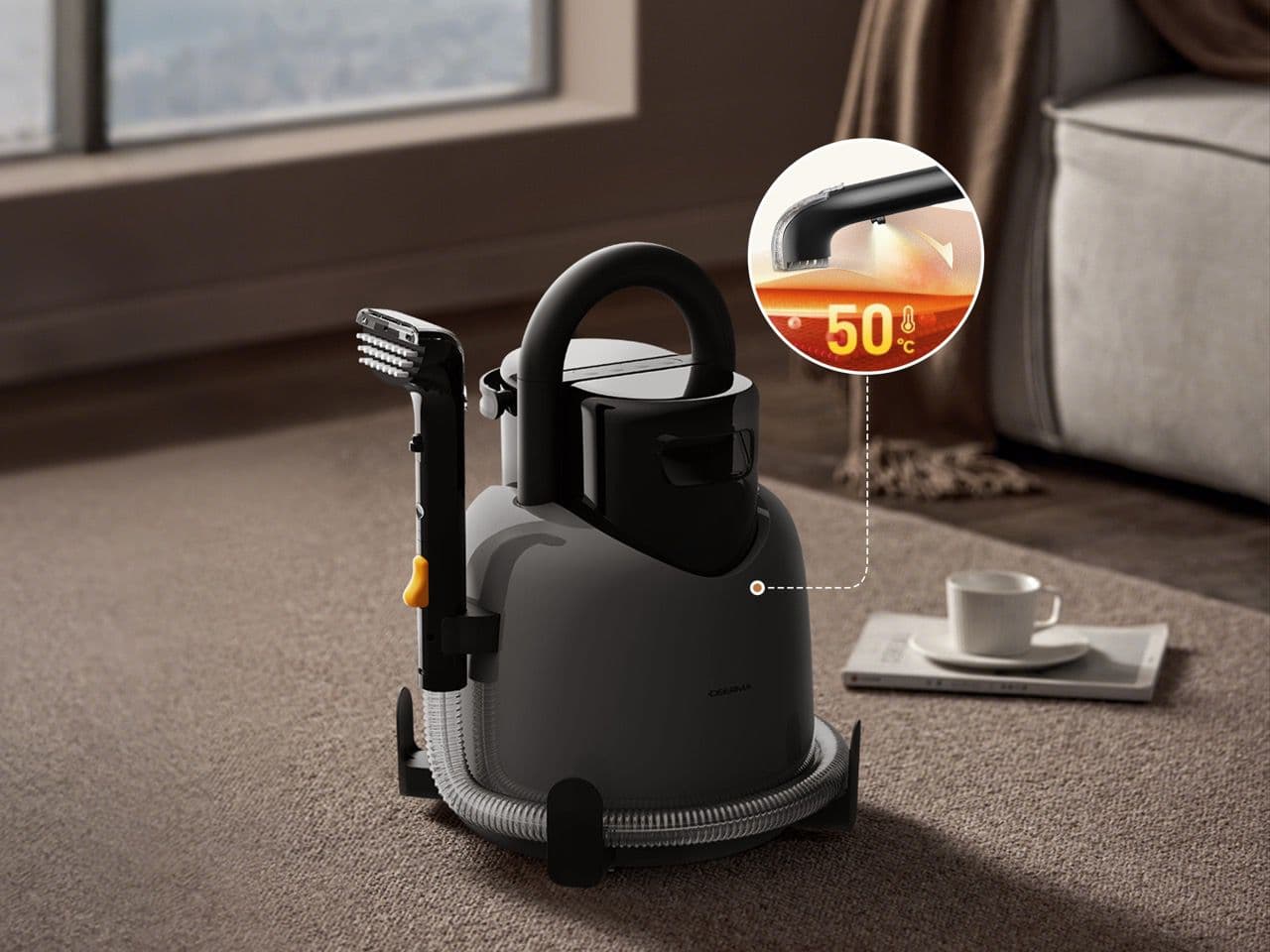 מנקה ספות ושטיחים DEERMA BY200 S – ניקוי חם 50°C עם שאיבה עוצמתית | יבואן רשמי-משלוח מהיר