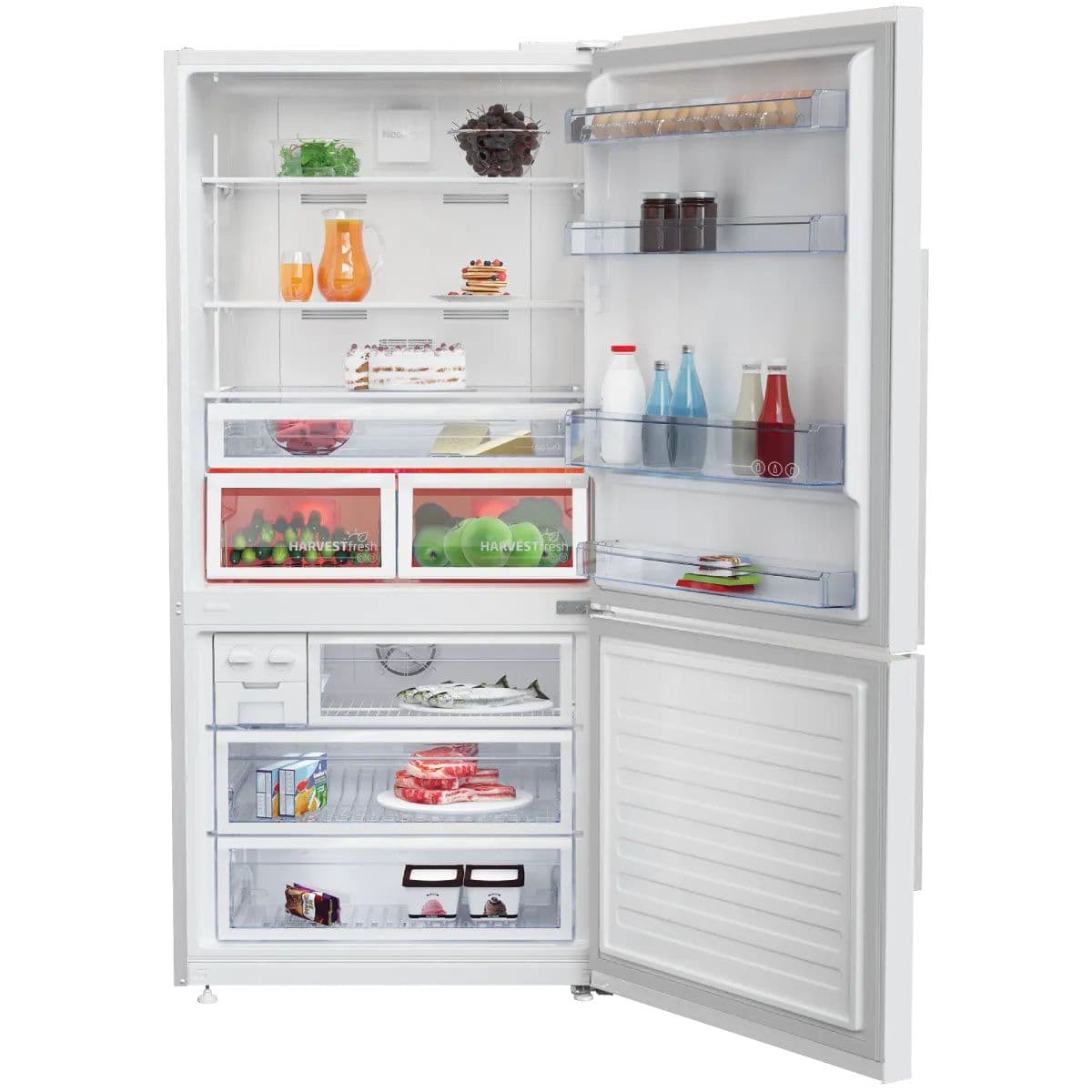 מקרר מקפיא תחתון BEKO CN160239EW ‏580 ליטר לבן NeoFrost HarvestFresh מצב שבת | יבואן רשמי