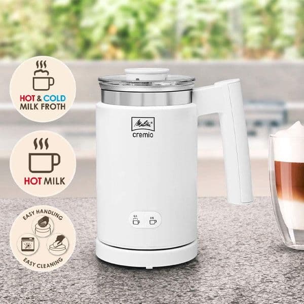 Melitta Cremio Milk White - מקציף חלב חשמלי איכותי לחובבי קפה | יבואן רשמי