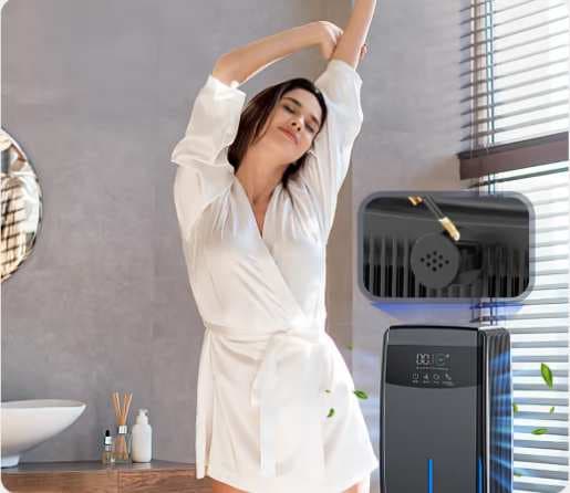 SMARTER D05-01 סופג לחות חכם 2.3 ליטר שקט במיוחד למניעת עובש טחב, לחות וריחות רעים | יבואן רשמי | משלוח מהיר