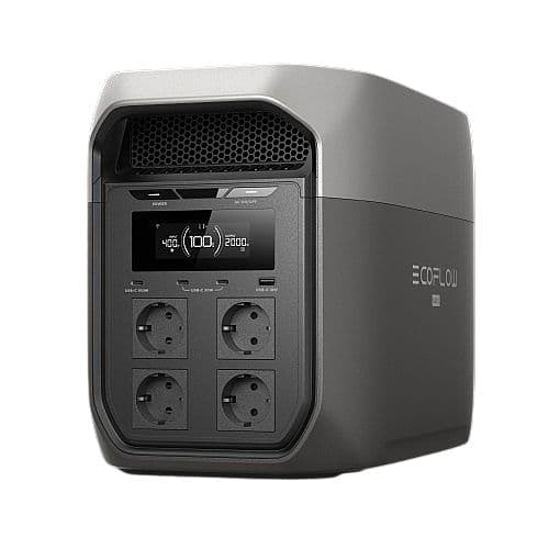 תחנת כוח ניידת אקופלו EcoFlow DELTA 3 Max בקיבולת 2048Wh עם הספק 2400W, סוללת LFP וגיבוי UPS - יבואן רשמי | משלוח מהיר